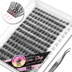 WONSIS Self Adhesive Eyelashes, 156 Pcs Self Adhesive Eyelash Clusters, No Glue Needed, Invisible 2-Strip Tape - Longer Lasting, No Sticky Residue Pre Glued Eyelashes (Volume-Mixed)
