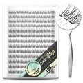 WONSIS Self Adhesive Eyelashes, 156 Pcs Self Adhesive Eyelash Clusters, No Glue Needed, Invisible Band Lash Clusters - Longer Lasting, No Sticky Residue Pre Glued Eyelashes