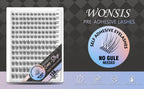 WONSIS Self Adhesive Eyelashes, 156 Pcs Self Adhesive Eyelash Clusters, No Glue Needed, Invisible Strip Tape - Longer Lasting, No Sticky Residue Pre Glued Eyelashes (Natural-Mixed)…