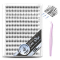 WONSIS Self Adhesive Eyelashes, 156 Pcs Self Adhesive Eyelash Clusters, No Glue Needed, Invisible Strip Tape - Longer Lasting, No Sticky Residue Pre Glued Eyelashes (Wispy-Mixed)
