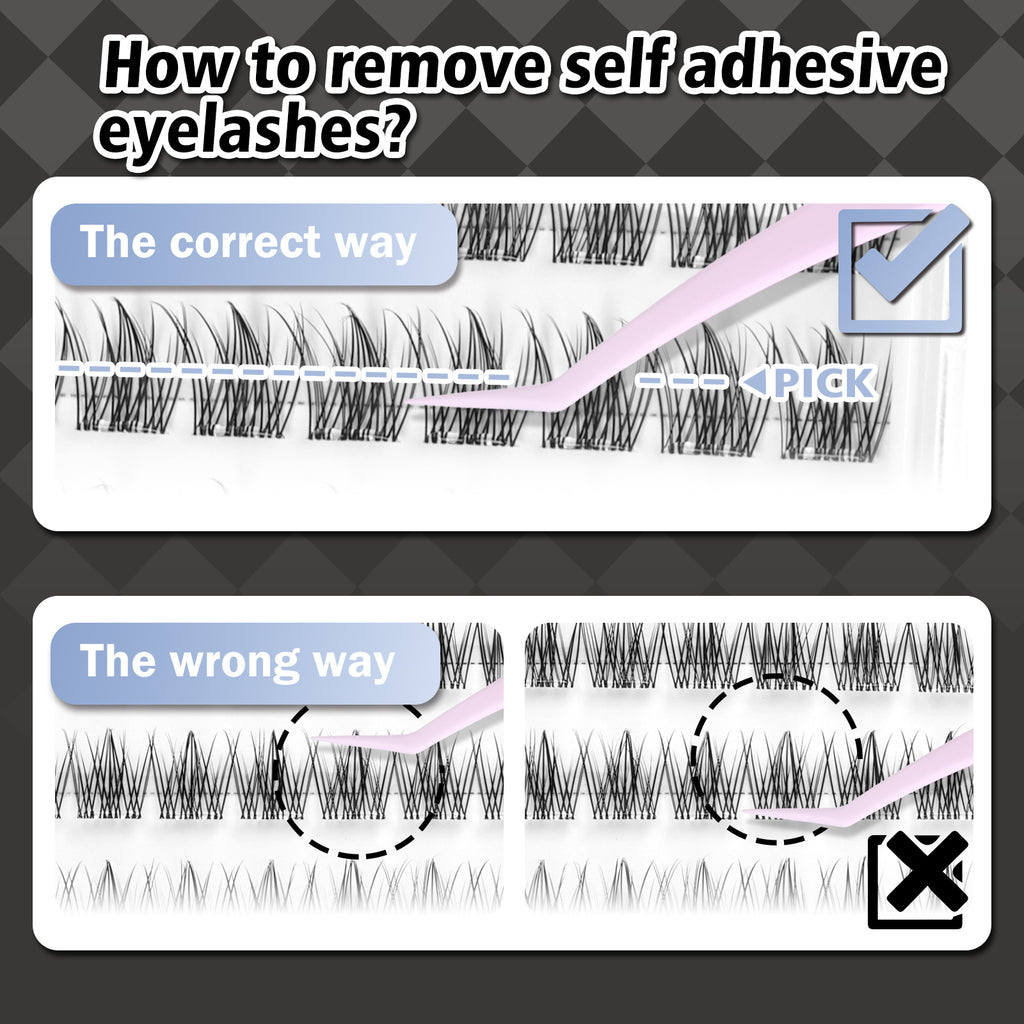 WONSIS Self Adhesive Eyelashes, 156 Pcs Self Adhesive Eyelash Clusters, No Glue Needed, Invisible Strip Tape - Longer Lasting, No Sticky Residue Pre Glued Eyelashes (Wispy-Mixed)